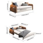 Load image into Gallery viewer, 66.9&quot;Convertible Sofa Bed Modern Minimalist Style with Side Pockets
