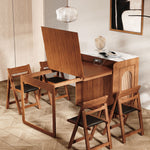 Load image into Gallery viewer, 73'' Murphy Fold-Out Dining Table with Sintered Stone Top Space-Saving
