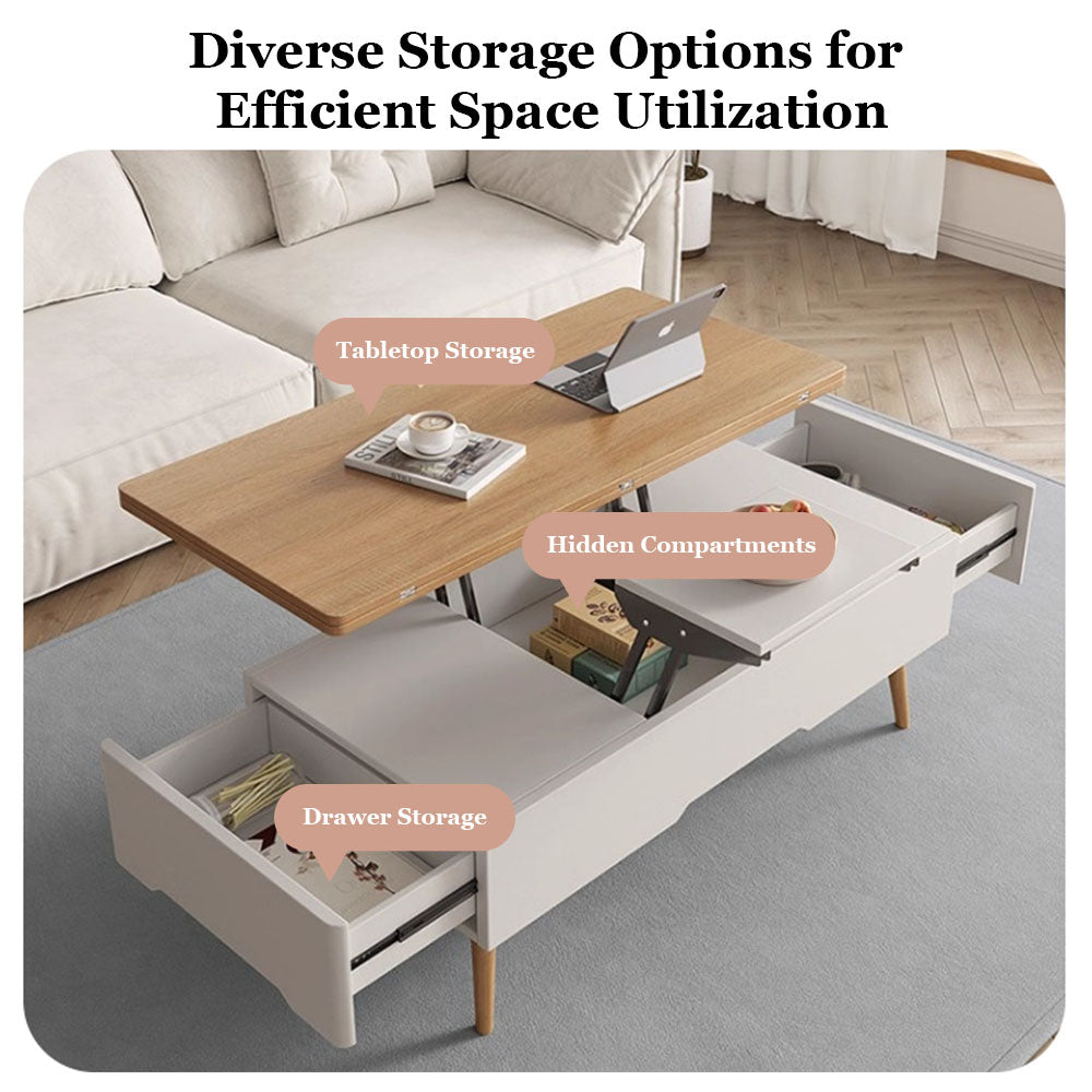 Lift-Top Multifunctional Coffee Table Smart Storage & Modern Design