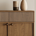 Load image into Gallery viewer, 59'' Modern Wooden Sideboard with Fluted Detail Minimalist Storage Cabinet
