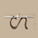 Load image into Gallery viewer, Walnut S-Base Marble-Effect Round Dining Table + White &amp; Gold Circular-Accent Buffet Cabinet Set
