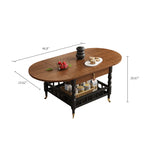 Load image into Gallery viewer, 46&#39;&#39;Vintage Flip-Top Coffee Table with Storage | Solid Wood Texture + Hidden Drawer + Castor Wheels
