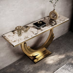 Load image into Gallery viewer, Elegant Luxury Console Table with Gold Accents
