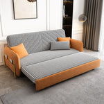 Load image into Gallery viewer, Sofa Bed Solid Wood Metal Frame Velvet Fabric Modern Convertible
