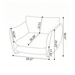 Load image into Gallery viewer, Modern Striped Upholstered Lounge Chair Minimalist Accent Armchair with Curved Arms and Deep Seat
