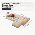 Load image into Gallery viewer, Modern Double-Sided Sectional Sofa in Skin-Friendly Cat-Scratch Fabric with Latex Support
