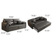 Modern Faux Leather Sofa Bed Convertible Sleeper with Pull Out Design Pet Friendly