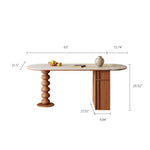 Load image into Gallery viewer, Modern Dining Table Solid Wood Base Ceramic Stone Top Minimalist Design
