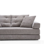 Load image into Gallery viewer, 70&#39;&#39;-78&#39;&#39;Convertible Sofa Bed Tufted Cushion Armrest Foldable Design in Grey Fabric Upholstery
