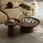 Load image into Gallery viewer, Modern Contemporary Walnut Nesting Coffee Table Set for Living Room
