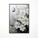 Load image into Gallery viewer, Dancing White Butterflies Among the Blossoms Handcrafted Painting Wall Decor
