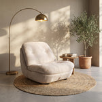Load image into Gallery viewer, Modern Low Lounge Chair with Plush Cushioning and Rounded Silhouette
