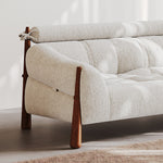 Load image into Gallery viewer, Modern Bouclé Upholstered Wooden Frame Lounge Sofa
