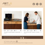 Load image into Gallery viewer, Modern Wooden Sideboard Unique Geometric Design Natural Wood Drawers Stylish Storage Cabinet
