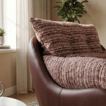 Load image into Gallery viewer, Rocking Lounge Chair with Textured Upholstery and Brown Wraparound Shell
