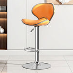 Load image into Gallery viewer, Modern Adjustable Swivel Bar Stool Upholstered Faux Leather Seat Height Adjustable 1 Piece
