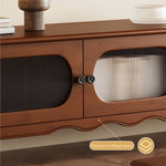Load image into Gallery viewer, Walnut TV Stand Cabinet with Elegant Design and Spacious Storage Solutions
