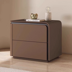 Load image into Gallery viewer, Modern Minimalist Bedside Table with Rounded Edges Two-Drawer Nightstand for Bedroom
