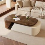 Load image into Gallery viewer, 50.7'' Modern Extendable Coffee Table with Wood Finish &amp; Hidden Storage
