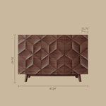 Load image into Gallery viewer, Luxury Modern Geometric Wood Sideboard Cabinet with 3D Carved Doors
