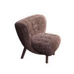 Load image into Gallery viewer, Accent Chair Modern Teddy Fleece Upholstery Ergonomic Curved Back Cozy Living Room Furniture
