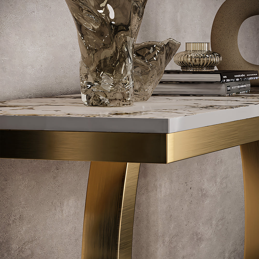 Elegant Luxury Console Table with Gold Accents