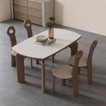 Load image into Gallery viewer, 50.7&quot; Versatile Transformable Dining Table in White and Wood
