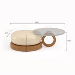 Load image into Gallery viewer, Round Artistic Coffee Table Sculptural Geometry Tiered Design Modern
