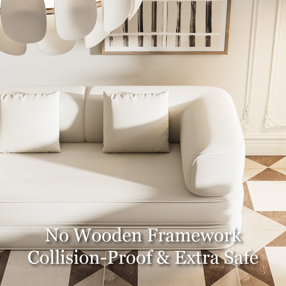 Sofa Bed Space-Saving Metal Frame Design Stylish