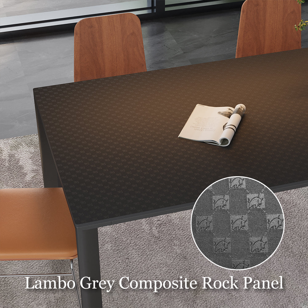 54.6''/ 62.4'' Dining Table Modern Style Elegant Design Spacious Surface for Dining and Gathering