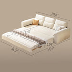 Load image into Gallery viewer, Convertible Sofa Bed Storage Drawer Soft Velvet Upholstery Solid Wood Frame
