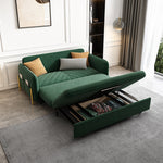 Load image into Gallery viewer, Sofa Bed Solid Wood Metal Frame Velvet Upholstery Storage Drawer Convertible

