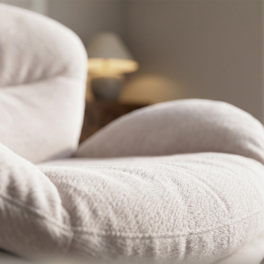 Cloud-Like Rocking Accent Chair with Soft Cushioning and Wooden Runners