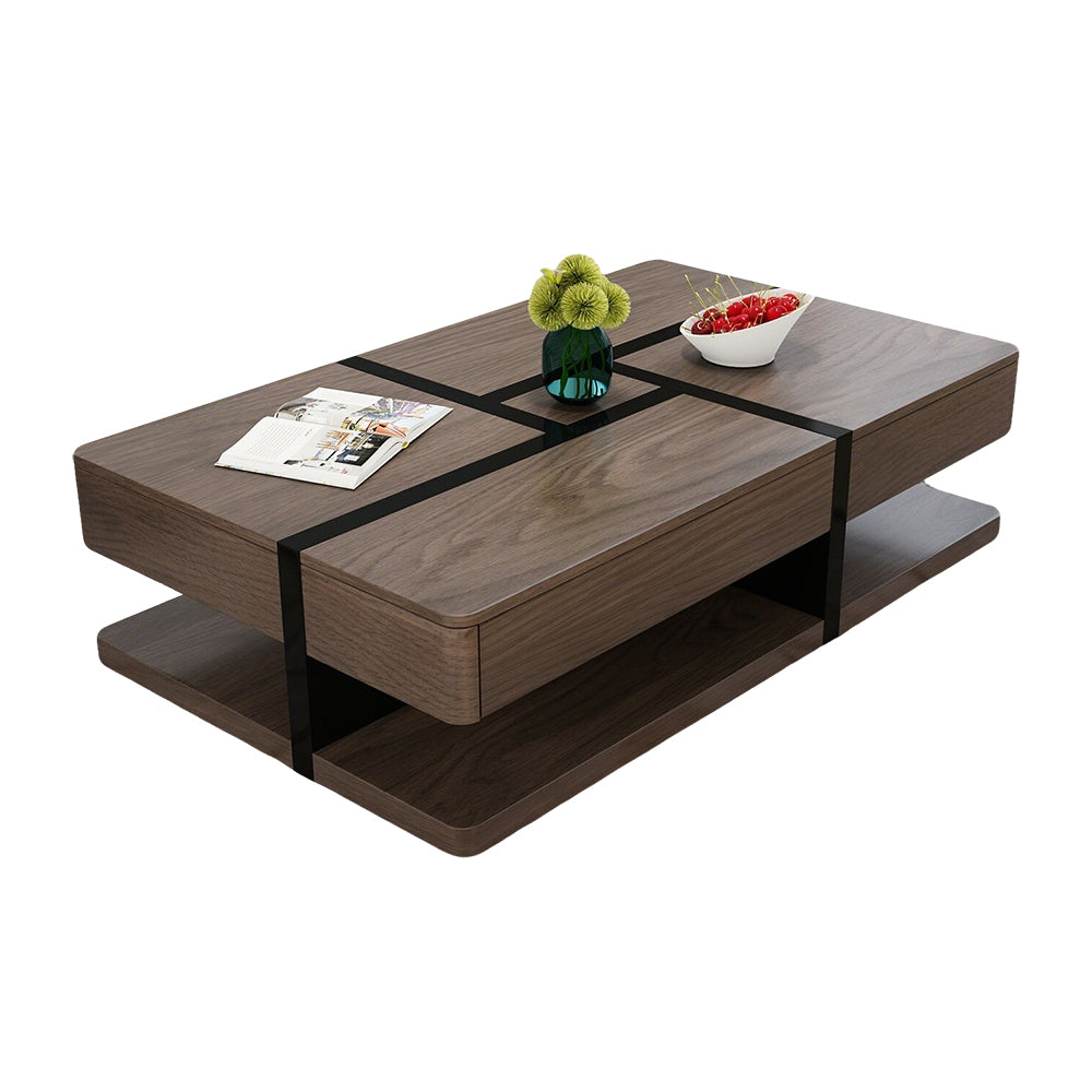51.2" Multifunctional Lift Top Coffee Table with Hidden Storage Walnut Finish
