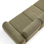 Load image into Gallery viewer, 101&#39;&#39;Convertible Sofa Bed Three Seater Olive Green Upholstered Tufted Cushion Modern Curved Arm Modular Design
