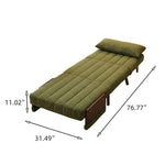 Load image into Gallery viewer, Modern Convertible Accent Chair Sofa Bed with Wood Armrests Lounge Sleeper
