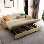Load image into Gallery viewer, Sofa Bed Solid Wood Metal Frame Velvet Upholstery Storage Drawer Convertible
