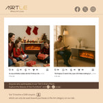 Load image into Gallery viewer, Contemporary Gray Electric Fireplace TV Stand with 3-Color LED Lights for 65 to 85-inch TVs
