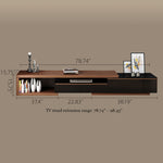 Load image into Gallery viewer, 78.7'' Modern Walnut &amp; Black Extendable TV Console Adjustable Media Stand with Large Storage Capacity
