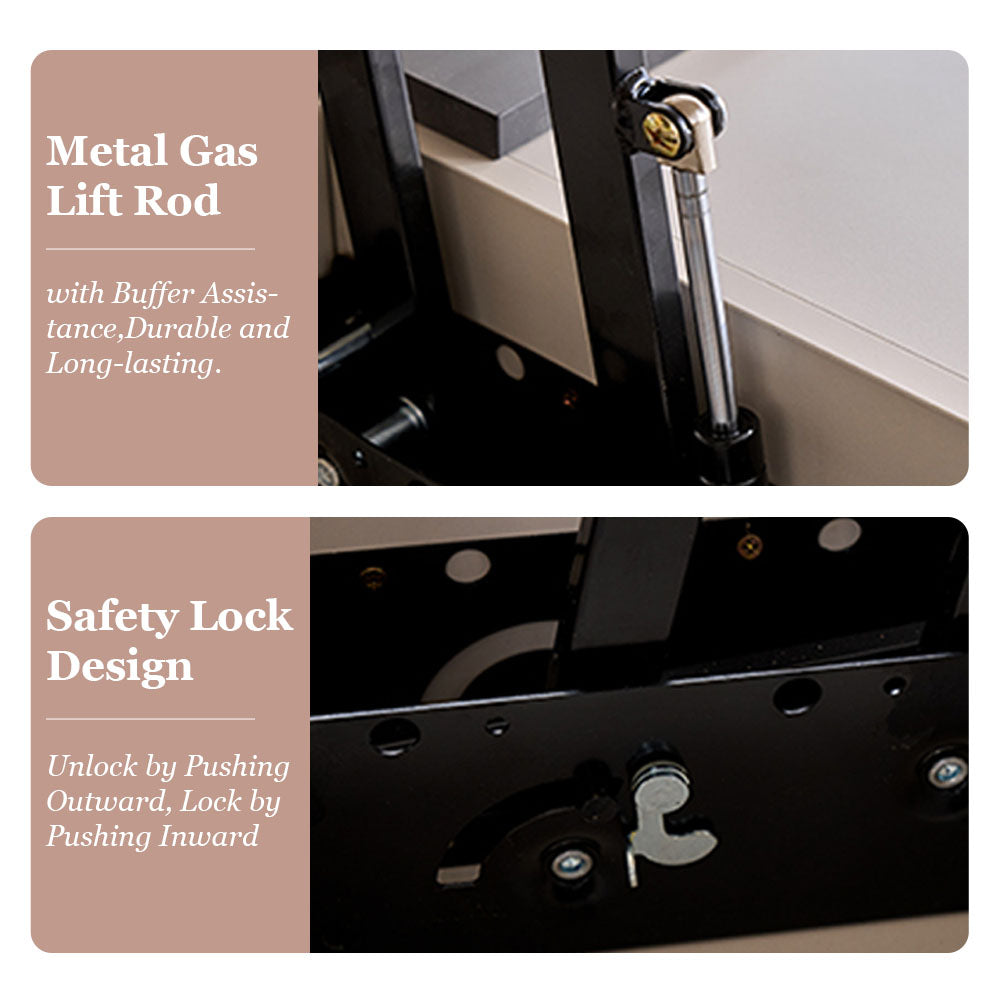 Multifunctional Lift-Top Coffee Table 2-in-1 Dining and Work Desk for Small Spaces