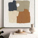 Load image into Gallery viewer, Textured geometry meets serene tones, creating timeless harmony for modern living spaces.
