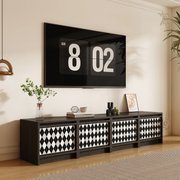 Modular Storage Unit Flip-Up Door Retro Diamond Design