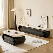 Elegant TV Stand Bold Two-Tone Contrast