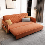 Load image into Gallery viewer, Sofa Bed Solid Wood Metal Frame Velvet Upholstery Storage Drawer Convertible
