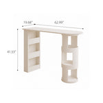 Load image into Gallery viewer, Multi Function White Sofa Side Bar Table with Layered Storage Space
