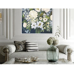 Load image into Gallery viewer, Handmade Floral Wall Art – White Flowers and Green Leaves Painting
