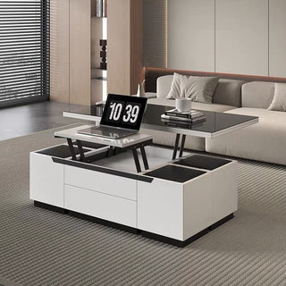 Modern Lift-Top Convertible Coffee Table with Storage & Dining Function