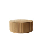 Load image into Gallery viewer, 33.15″ Round Coffee Table Wood Finish Modern Minimalist Style for Living Room

