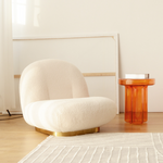 Load image into Gallery viewer, 29&#39;&#39;Cozy Bouclé Lounge Chair Creamy Comfort Softly Wrapped Aesthetic Low Profile French Relaxed Style
