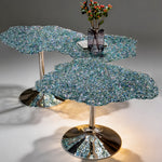 Load image into Gallery viewer, Modern Artistic Polycarbonate Coffee Table Irregular Water Ripple Accent Side Table
